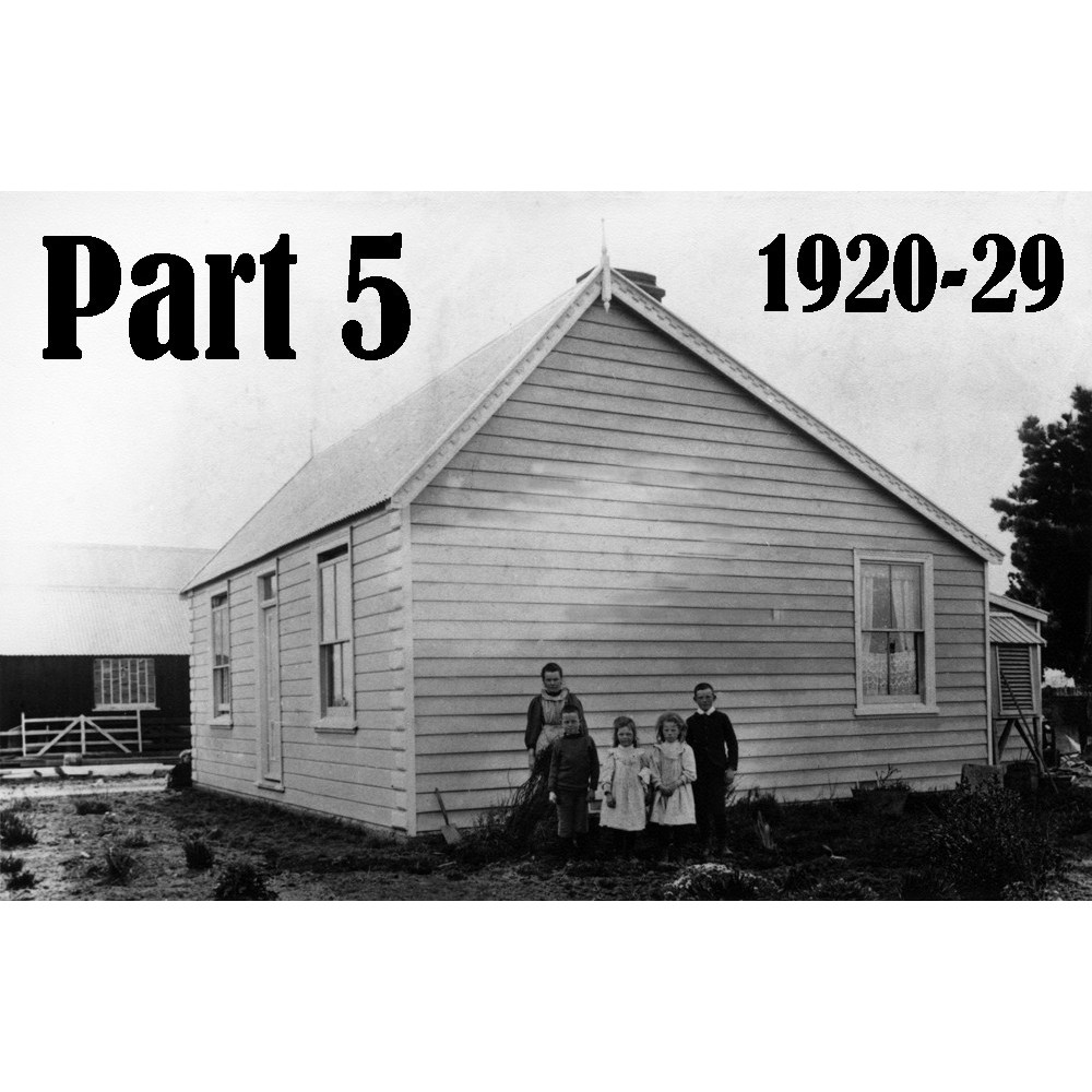 Care of the First Dunsandel Hall/Library 1920-1929 Part 5