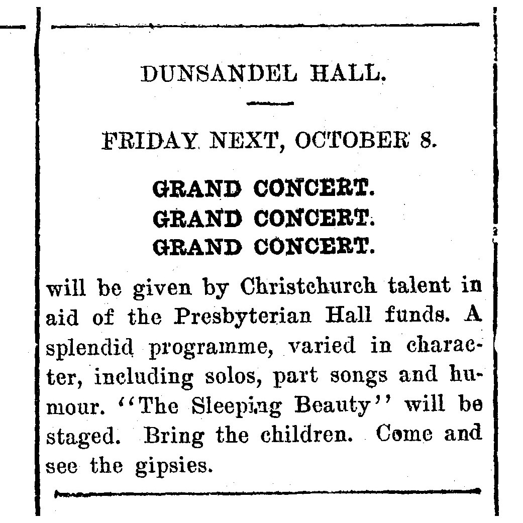 Use of the First Dunsandel Hall/Library to Raise Funds for the Presbyterian Hall