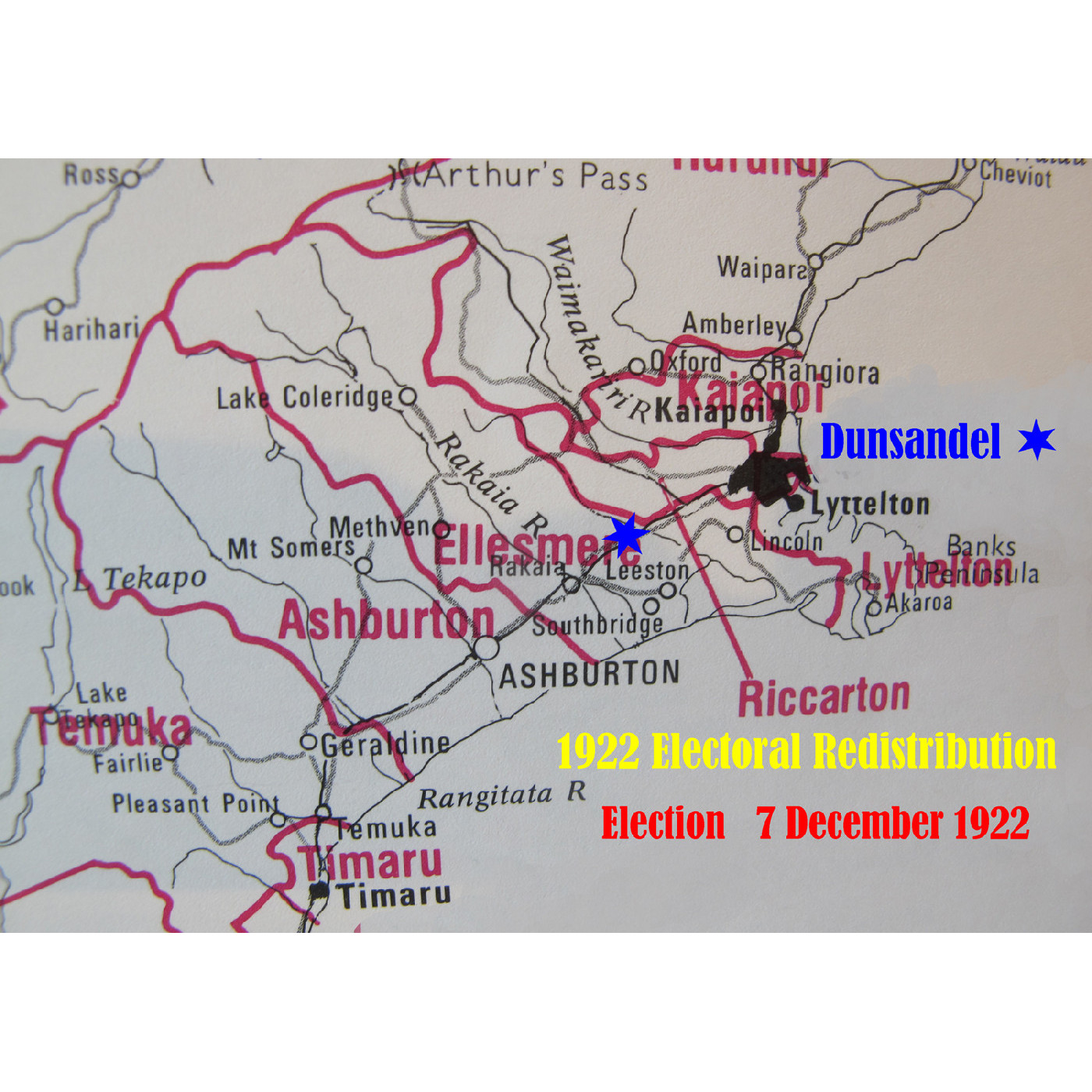 Electioneering for the 1922 General Election in the First Dunsandel Hall/Library 