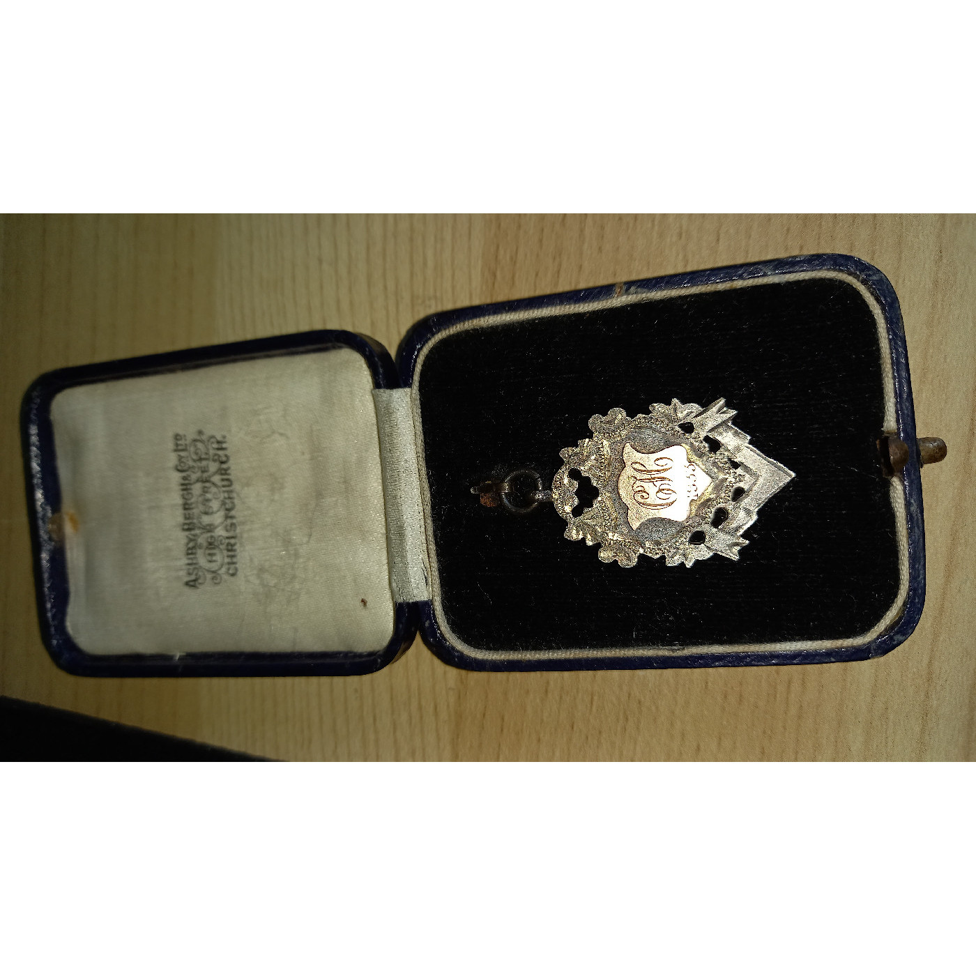 Clifford Holland's Dux medal from Darfield School 1933