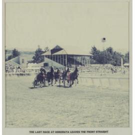 The last race at the farewell meeting of the Hororāta Trotting Club, Hororāta Racecourse, 10 March 1984