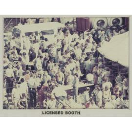 Licensed booth at farewell meeting of the Hororāta Trotting Club, Hororāta Racecourse, 10 March 1984