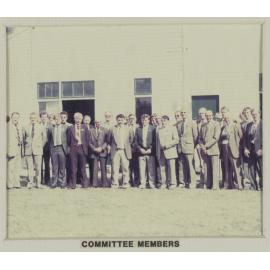 Committee members at farewell meeting of the Hororāta Trotting Club, Hororāta Racecourse, 10 March 1984