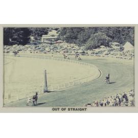 Race at farewell meeting of the Hororāta Trotting Club, Hororāta Racecourse, 10 March 1984
