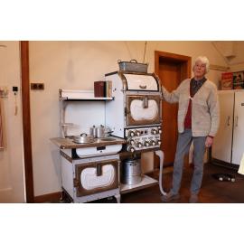 Kate Foster at the Terrace Station kitchen museum, 2023