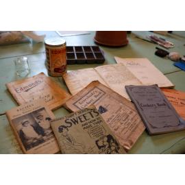 Recipe books at the Terrace Station kitchen museum, 2023