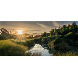 Tai Tapu Sculpture Garden at sunset