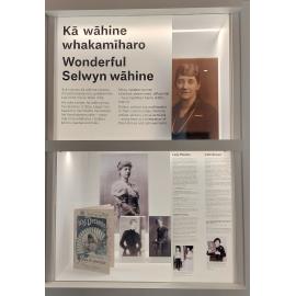 Jessie, Lady Rhodes exhibition case at Te Ara Ātea