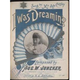 Cover of sheet music for 'I was Dreaming', 1894