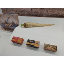 Trent's spices and chicory root on display