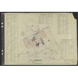 Ministry of Works map of Rolleston New Town, 1973