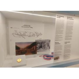 Ōtira tunnel exhibition case at Te Ara Ātea, 2023