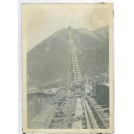 Crane on site of Ōtira Tunnel construction