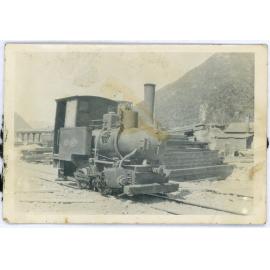Small locomotive in railway yard