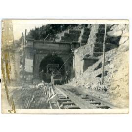 Ōtira Tunnel entrance under construction