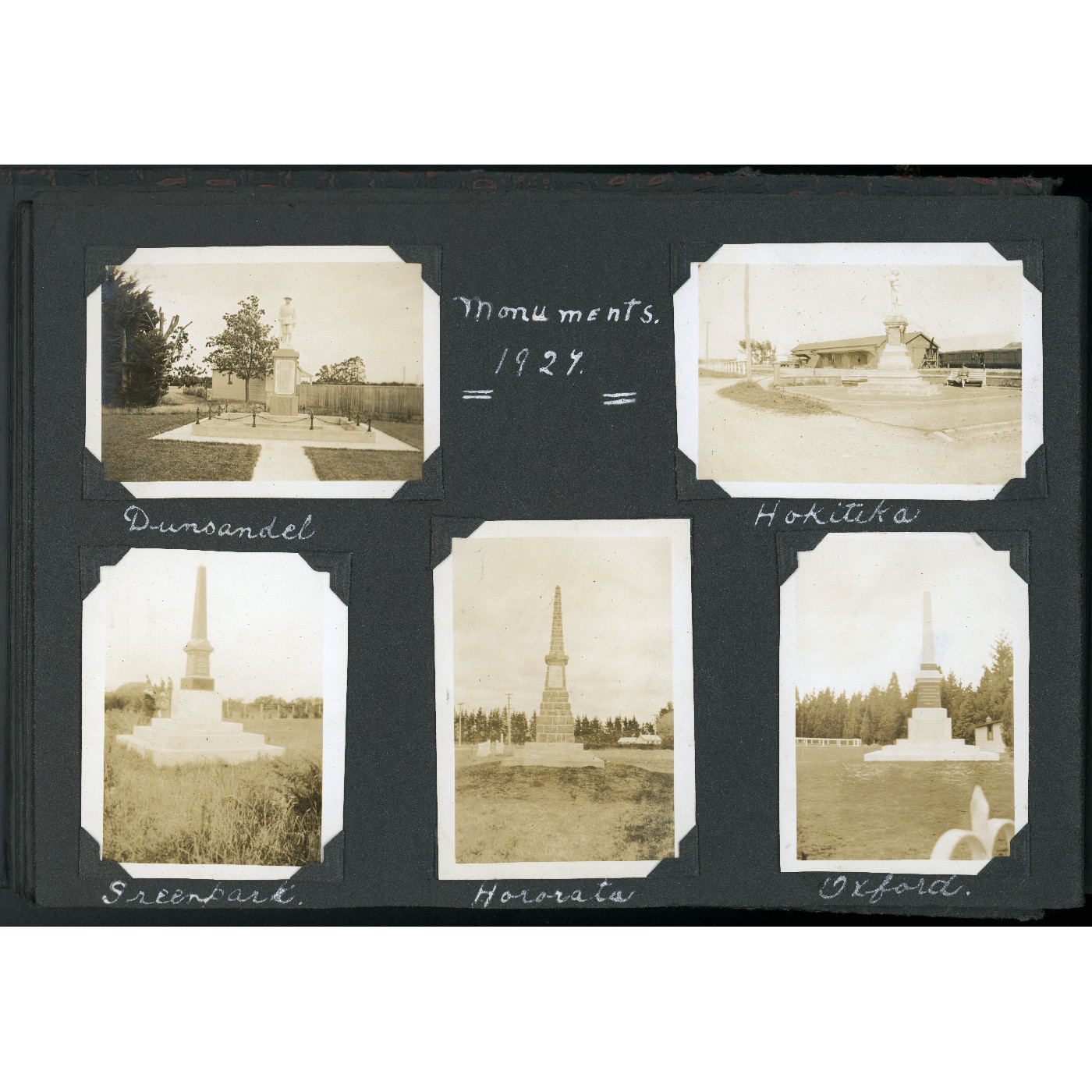 Bessie Powell's photographs of monuments, 1927