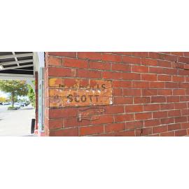 Sign for Nicholls & Scott, Leeston