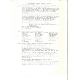 Significant events in the history of Lincoln library