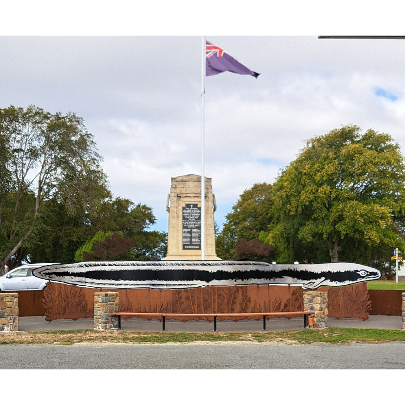 Tuna (Eel) Sculpture, Leeston