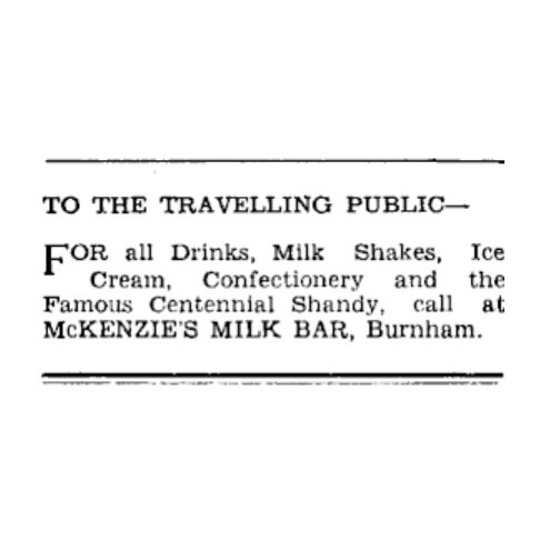 McKenzie's Milk Bar, Burnham