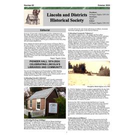 Newsletter / Lincoln & Districts Historical Society, No.62 (October 2024)