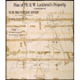 Map of Mr. R. W. Lockhead's [i.e. Lochhead's] Property, Lincoln, 1913