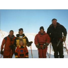 Family skiing at Mount Olympus
