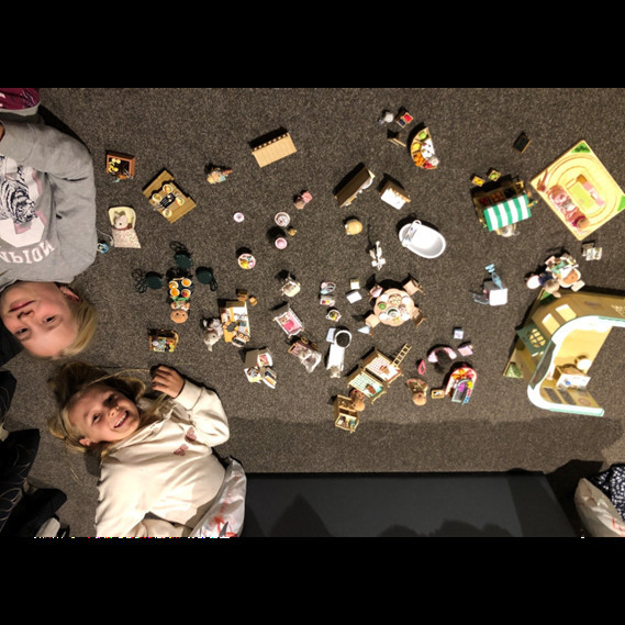 Danica and Harriet and their Sylvanian Families collection