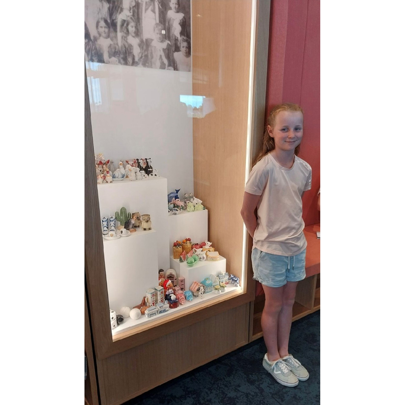 Hailie and her salt and pepper shaker collection