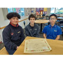 Canterbury Education Board certificate of merit for school environment at Rolleston School