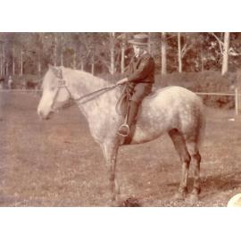 John Francis (Frank) Lawrey on his pony at the Courtenay A & P Show