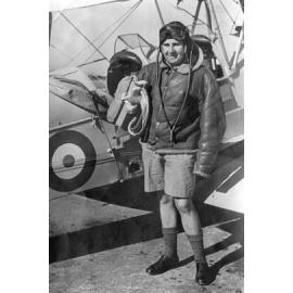 John Strathearn Lawrey with an RNZAF Tiger Moth