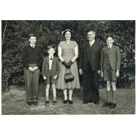 John Strathearn Lawrey, his wife Annie (nee Calder) and their sons Malcolm, Graeme and Strathearn