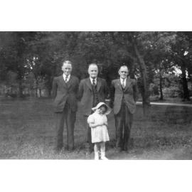 Charles, Herbert and Frank Lawrey with Lilian Calder