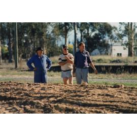 David Foster, Robert Paton and Ken Shearer at the development of the reserve area on Shate Highway 1 opposite Rolleston Railway Station