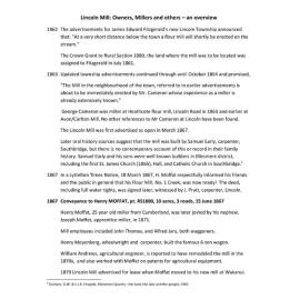 Lincoln Mill: Owners, millers and others – an overview