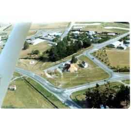 Aerial view of Darfield showing road layout