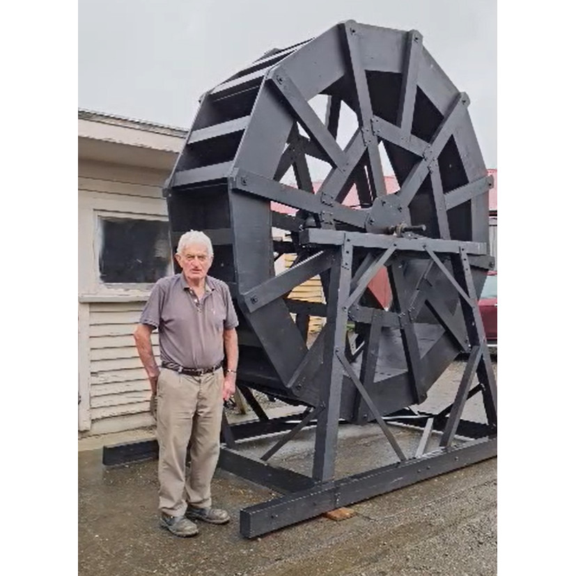 Ryelands Pond waterwheel by Colin Brown