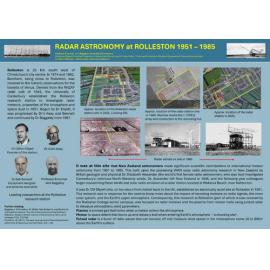 Radar astronomy at Rolleston 1951 - 1985