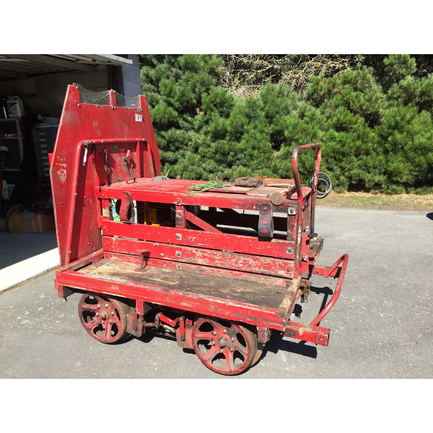 The red Cass railway jigger