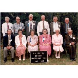 Rolleston School, Centennial 1933, ex pupils 1930-1940