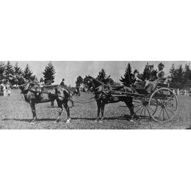Mr G. E. Rhodes first prize tandem team, Jack and Jill