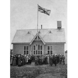 Flag Unfurling ceremony at Lincoln High School