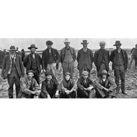 Annual ploughing match at Waddington, the ploughmen