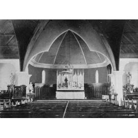 Roman Catholic Church interior, Leeston 1911