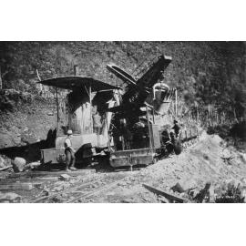 The steam navvy at work on the Bealey Flat