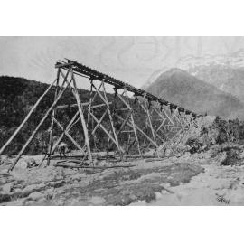 Midland Railway Line, Gantry at the tip head near the tunnel mouth at Otira  