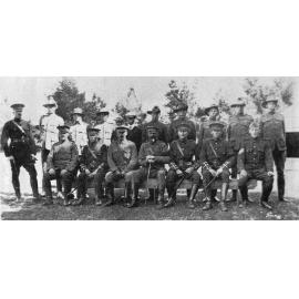 Malvern Mounted Rifles Officers at camp in Sheffield