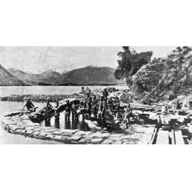The Temporary Dam at the Intake, Lake Coleridge