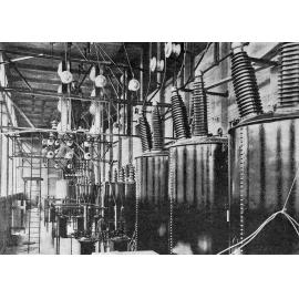 The step-up transformers at the Lake Coleridge Power Station, 1914